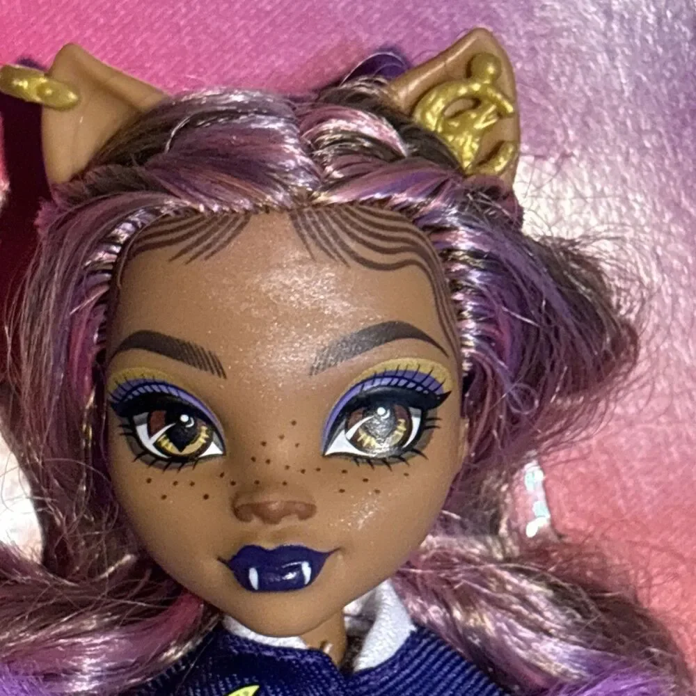 Monster High Clawdeen Wolf Doll Purple Hair Fashion Accessories No Pet NEW Open
